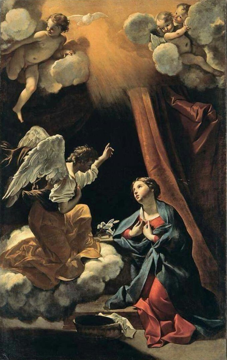 The angel of the Lord declared unto Mary;

And she conceived of the Holy Spirit.
