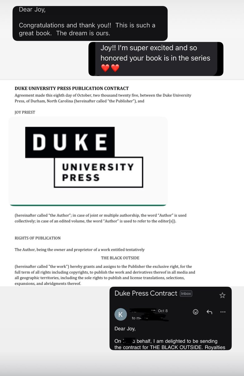 The Black Outside. Duke University Press. Spring 2027.

on
The Black Outdoors: Innovations in the Poetics of Study series Ed. by @cervenaksarah &amp; @thelonial_monk 💙