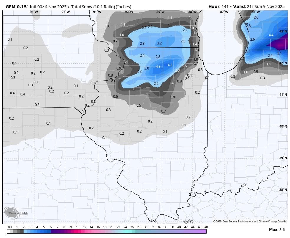 **Snowy Update for the Weekend Across the Upper Midwest (IL, IN, WI, MI)**

This weekend, there is a potential for snow across Northern Illinois, Southern Wisconsin, Northern Iowa, Northwestern Indiana, and Southwestern Michigan. After analyzing the Euro, Euro AI, GFS, and