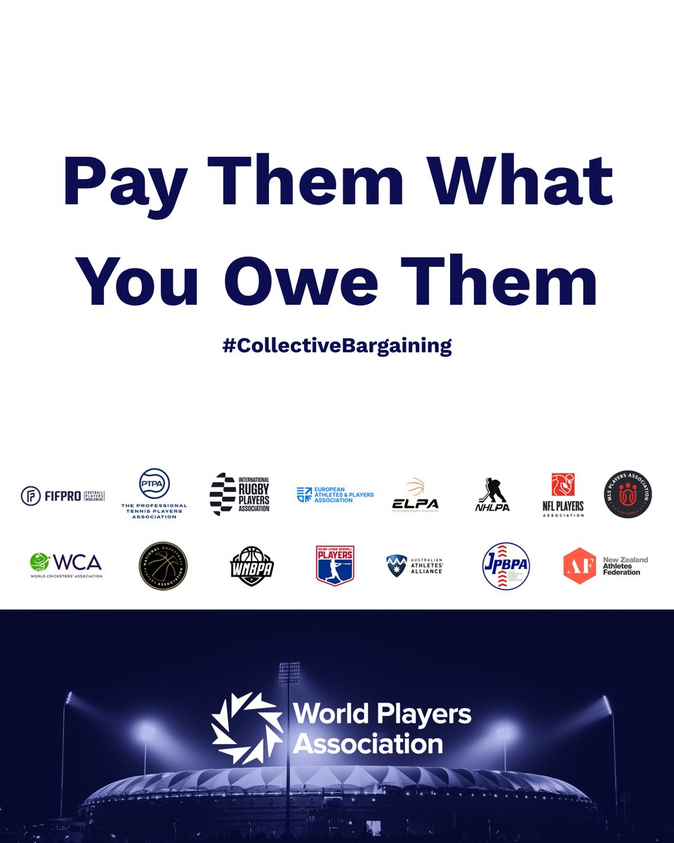 WorldPlayersWPA's tweet image. 🌎 WORLD PLAYERS STAND IN SOLIDARITY WITH @WNBPA in their fight for a fair economic model, higher salaries, and better conditions that truly reflect their contribution to the game. 🏀 #PayThem #PlayersSupportingPlayers #WorldPlayers #ItsBusiness @WorldPlayersWPA