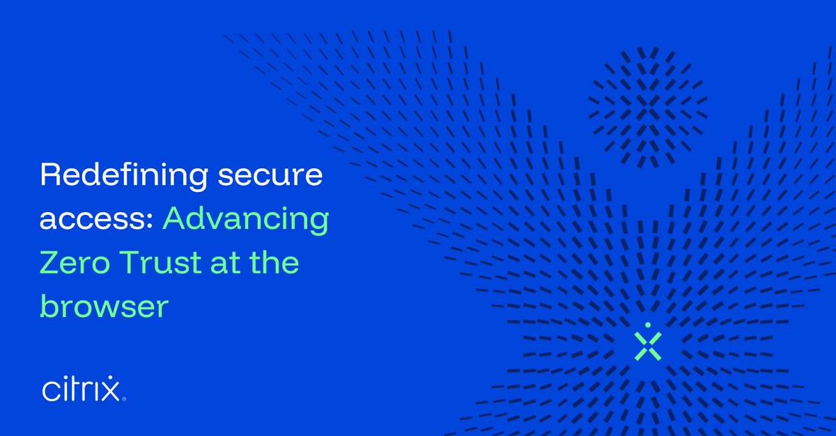 citrix's tweet image. Today, we&apos;re proud to share our next step forward on #Citrix Secure Access with Chrome Enterprise—a deep integration between Citrix Secure Private Access and Google Chrome Enterprise Premium.

This marks the beginning of a new model for enterprise access: spr.ly/60147zPTE