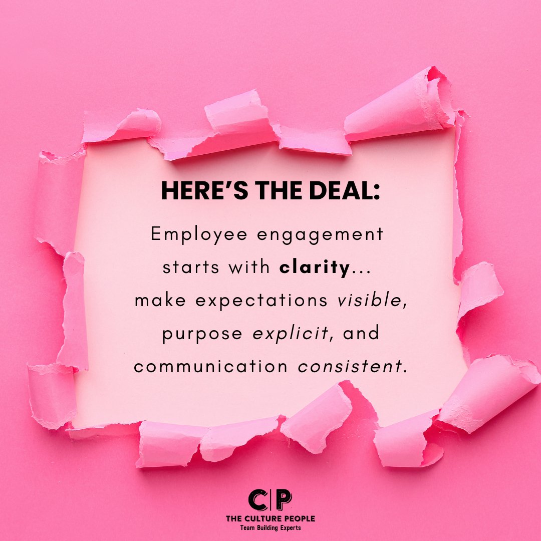 Engagement starts with clarity. Make expectations visible, purpose explicit, and communication consistent — that’s how trust and energy grow.