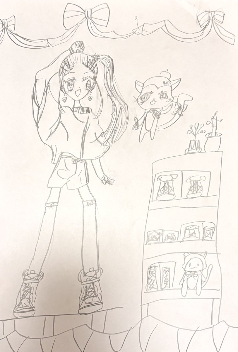 Ari_Takanashi's tweet photo. ところで、小2娘の描いた靴、上手すぎない？？？
正面から見た靴なんて、8歳の頃描けなかったよ https://t.co/wPBUSlLtax
