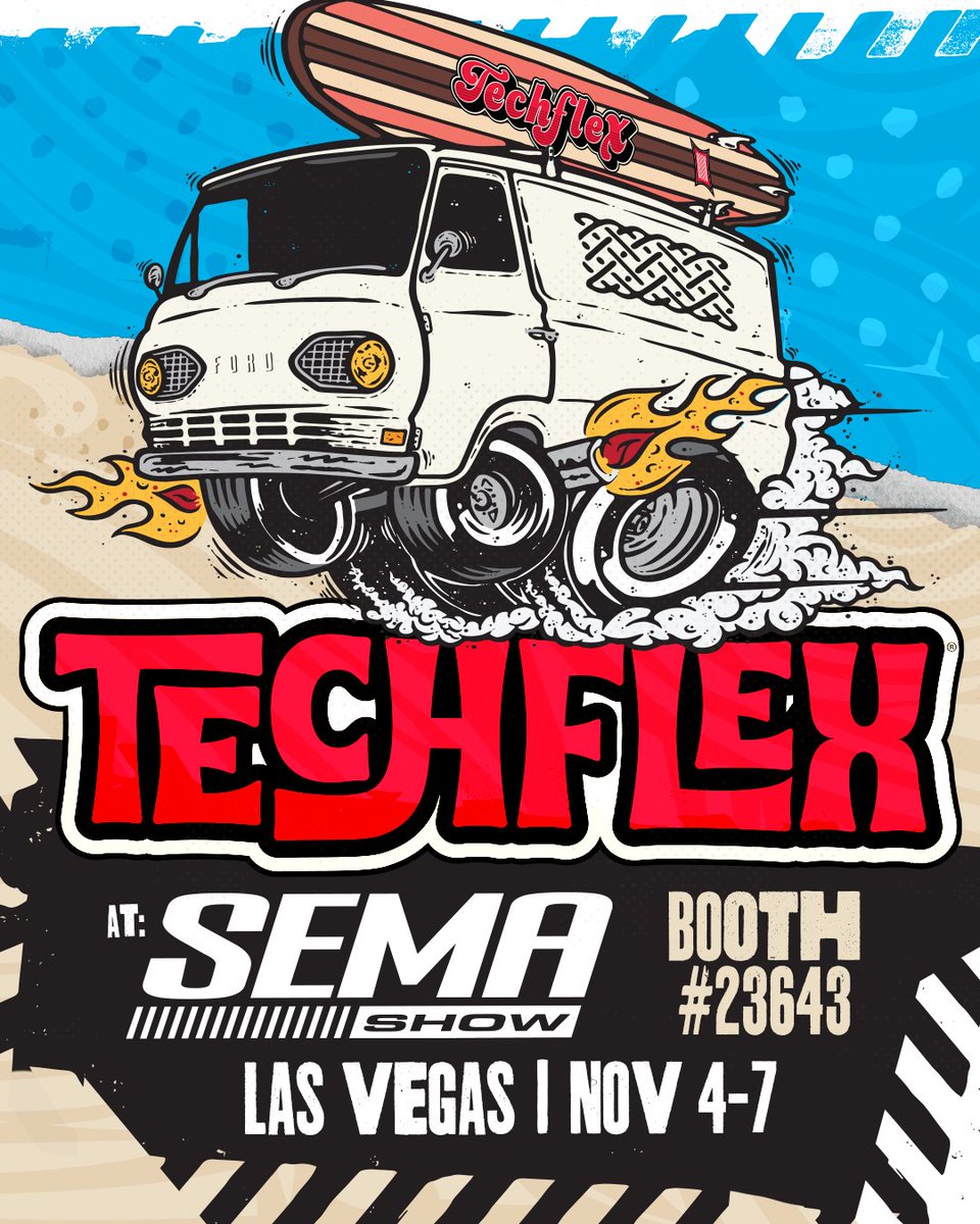 Techflex_inc's tweet image. 🚐💥 Techflex® is heading to SEMA 2025! Find us Nov 4–7 at Booth #23643 and see how our braided sleeving delivers high-performance protection and custom style built for the automotive world.📍 Vegas, we’re ready to roll. #SEMAShow #AutomotiveInnovation #PerformanceProtection