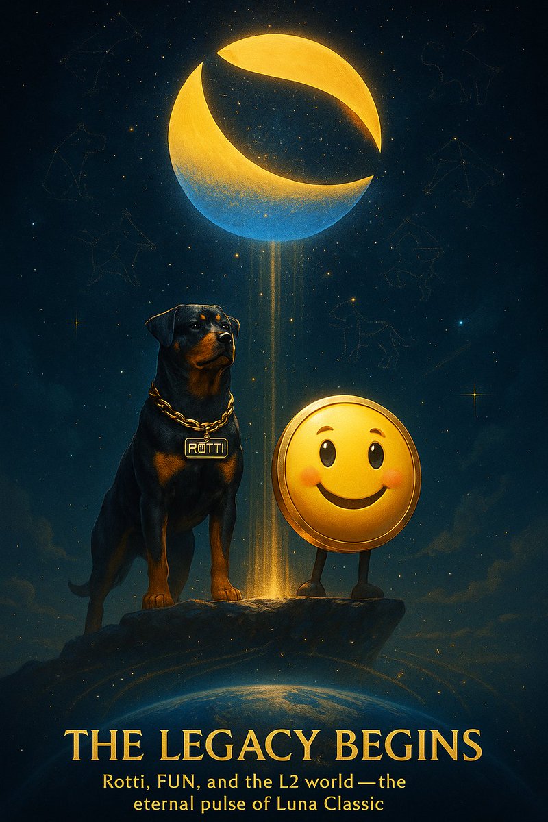 LuncRotti's tweet image. They stood when others fell.
They smiled when the world doubted❗

#Rotti — strength❗
#FUN — joy❗

Together they carry the light of #LunaClassic,
proving that unity, purpose, and belief
are stronger than any market.

The Legacy Begins❗
🌕

#Lunc @Mike_11789 #Grdx #Crypto.

🔥