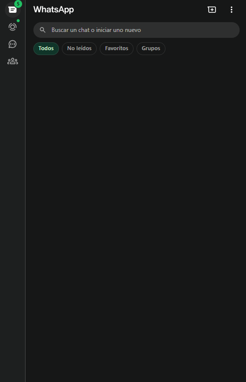 Ne aparece web whatsapp en negro a alguien mas le pasa? no puedo ver mis chats