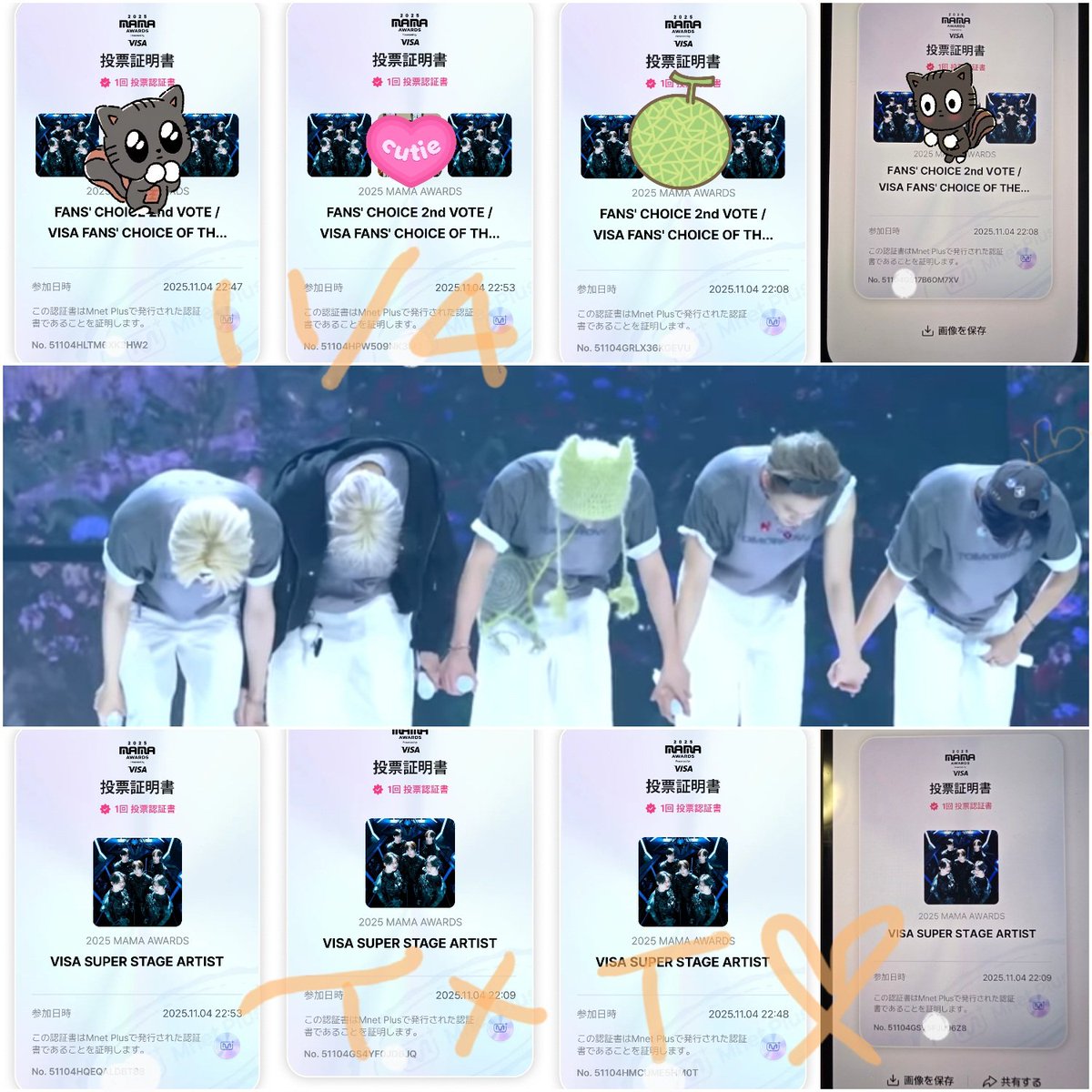 Fan's Choice Male 2次投票(主要賞)
今年のVISA Fan's Choice投票(大賞)

本日分はお済みでしょうか？？？？
現在10位…💦1人でも多く…🙏MOAちゃーん💦
#2025MAMAVOTE
#tomorrowxtogether
#MOAisONE