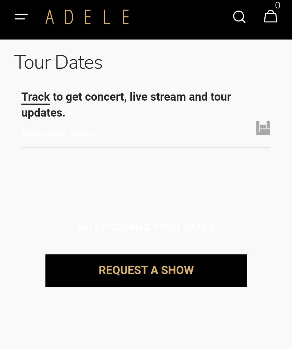 Adele’s website has been updated with a new section called “Tour Dates”. 👀