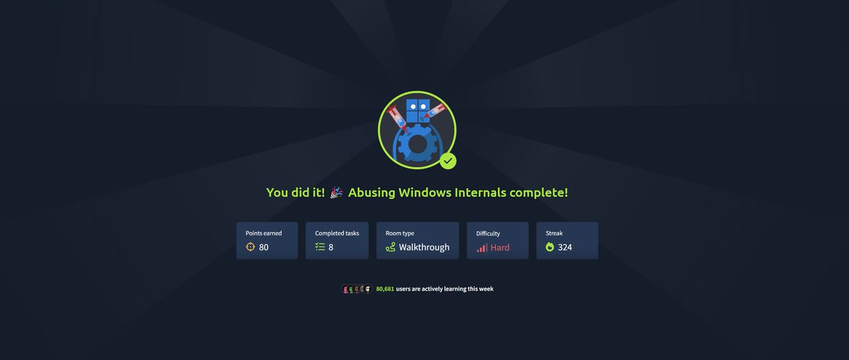 TanveerRazee's tweet image. Red vs Blue never stops evolving! 🎯
#CyberSecurity #TryHackMe #WindowsInternals #RedTeam #EDR #ProcessInjection

Check out the room: lnkd.in/gMyRkfVb