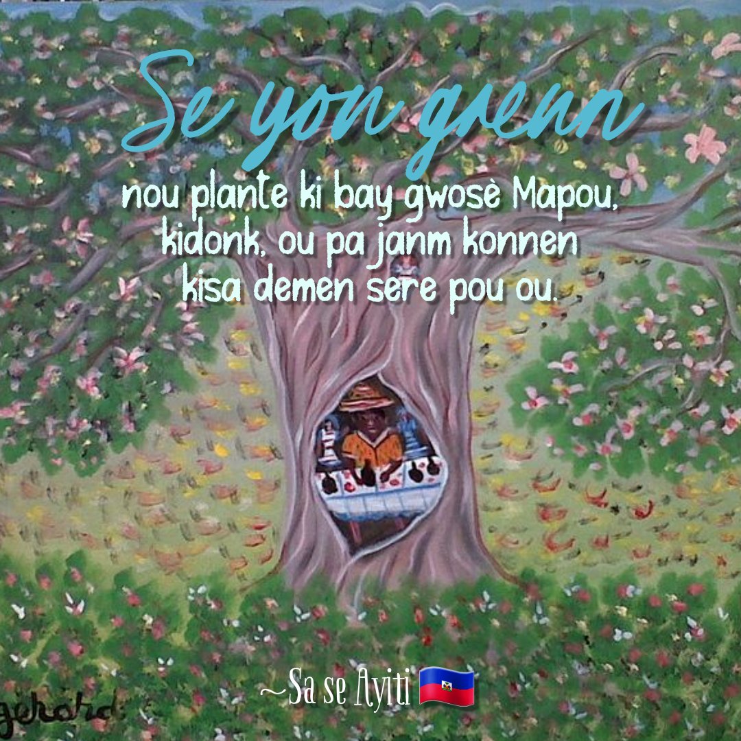 CPorret's tweet photo. Ou pa janm konnen kisa demen sere pou ou.🌳
#lespwayondemenmiyò https://t.co/gX7gPMnxXk