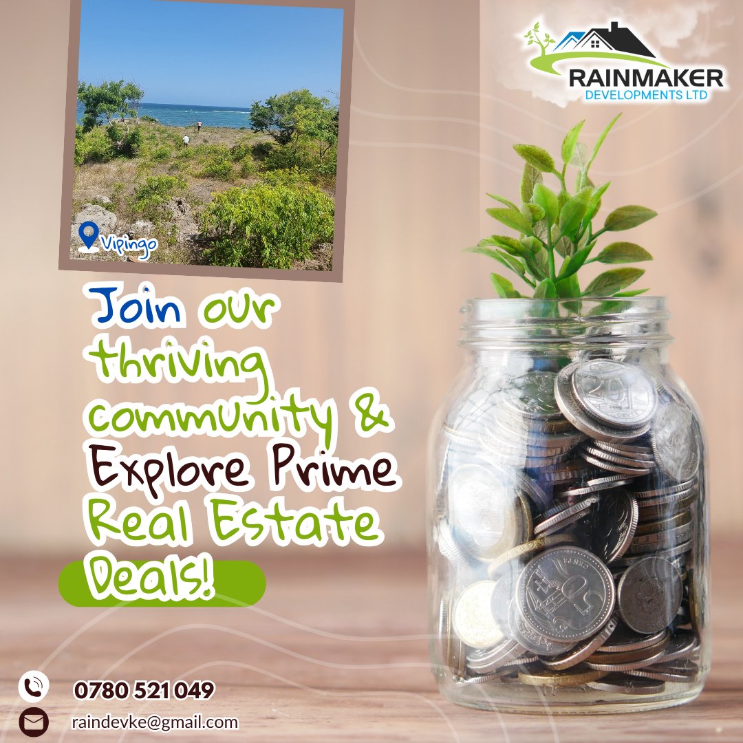 KeRainmaker's tweet image. 🚀 Grow Your Wealth with Smart Property Investments! 🏡💰

Invest in prime real estate &amp;amp; watch your money grow! 🌱✨

📞 0780521049 | 📧 raindevke@gmail.com

#InvestSmart #RealEstateWealth #Rainmaker Developments Ltd