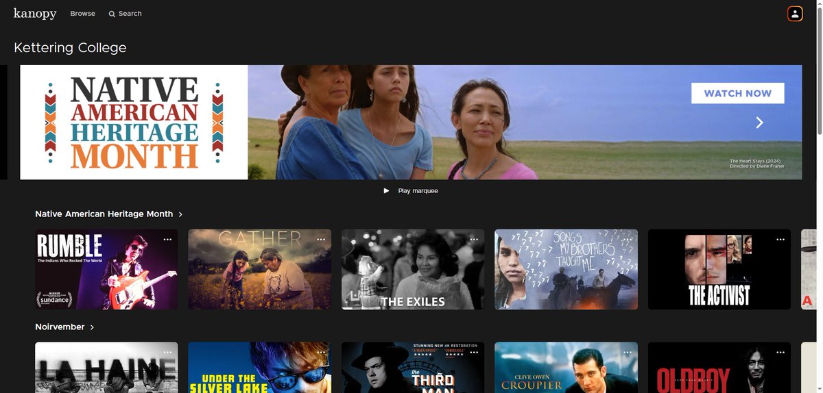 KetColLib's tweet image. Celebrate Native American Heritage Month with our Kanopy collection of films about or by Native Americans! @KettCollege
#NativeAmericanHeritageMonth
