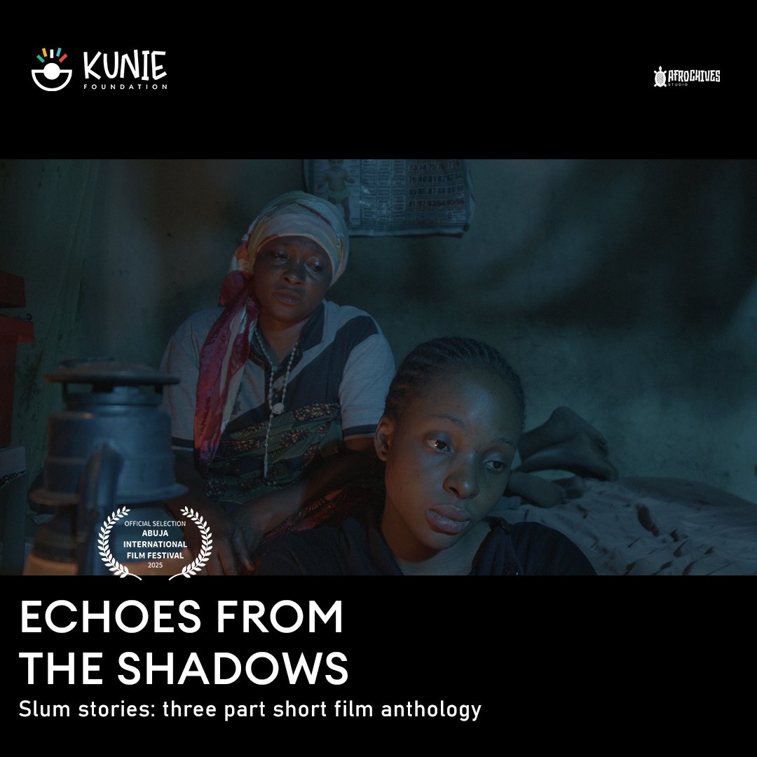 The short film anthology “Echoes from the Shadows: Slum Stories”, a three-part series produced for the KUNIE Foundation has been officially selected for the <a href="/realAIFF/">abujafilmfestival</a>

✍️ Story @justadachi
📑 Script writer @the_amazohn
📸 DOP <a href="/s_chdera/">Sam-Eze Chidera</a>
🎬 Producer <a href="/jawsyoung/">Young Chimezirim C</a>
📽 Director <a href="/Tboidman/">Tboi dman</a>