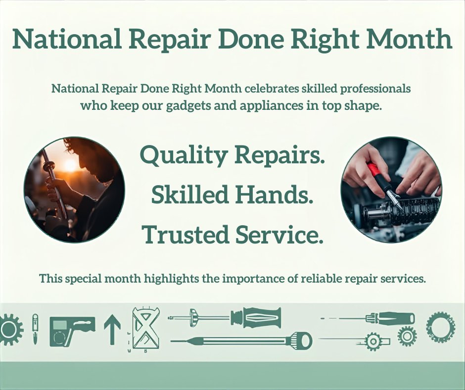 🛠️November is #NationalRepairDoneRightMonth!
 ✅Not all repairs are created equal
 ✅Experienced Technicians
 ✅Honest Diagnostics
 ✅Repairs Done Right
#PCWakeup #Ipswich #Suffolk #RepairDoneRight