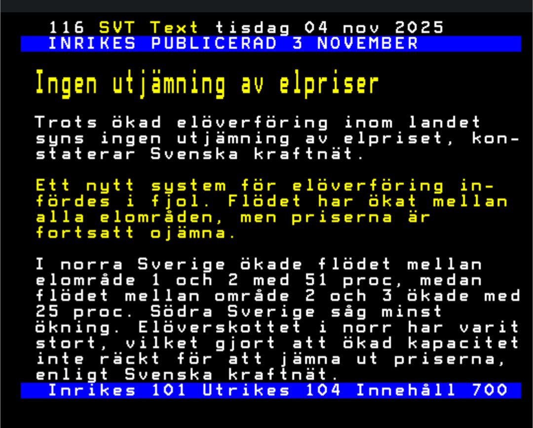 Ja Svenska kraftnät tror mycket... 
Det är bara att bort elområden indelningen.