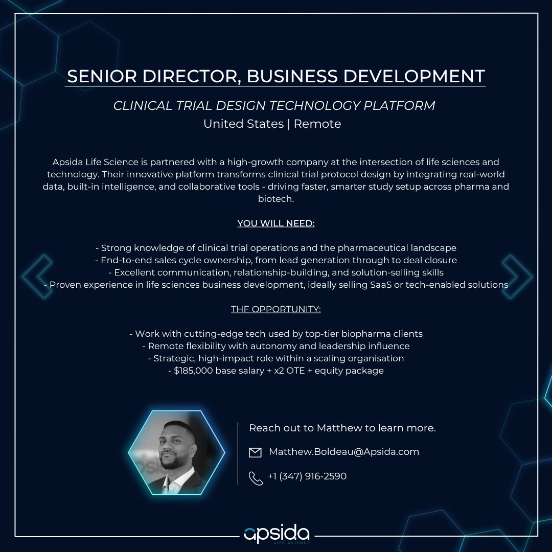 HOT JOBS | UK, US &amp; Europe

Our latest roles include leadership positions in Market Access, Strategy, Regulatory Affairs, Business Development, Medical Safety, and Data Science each offering the chance to drive innovation within the life science industry.

Reach out today.