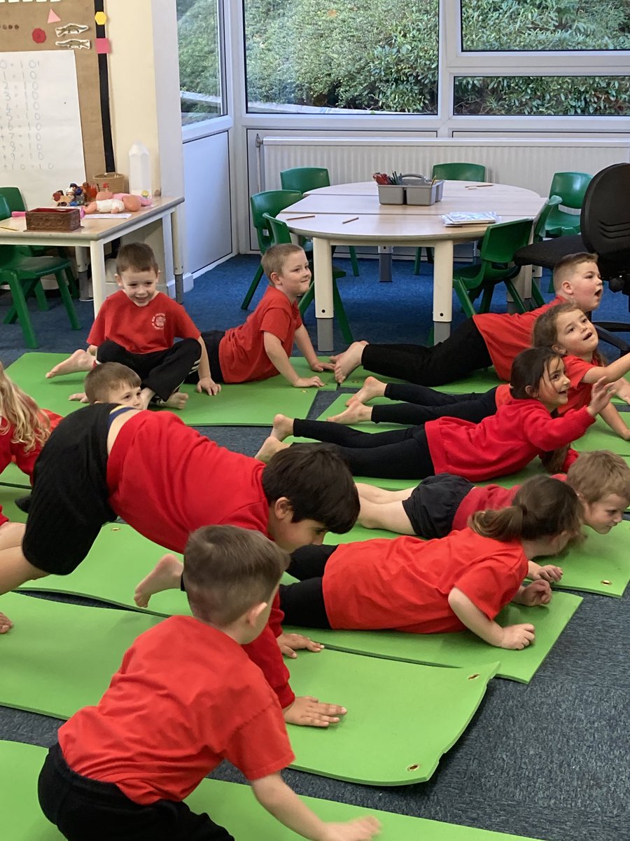 Yoga in Y1 for PE today.