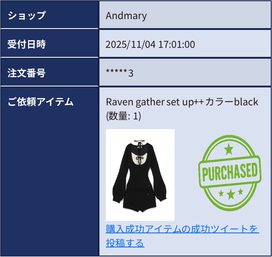 andmary Raven gather set up グレー ANDMARY Raven gather set up