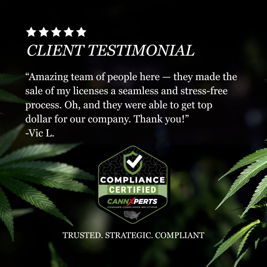 CannXperts's tweet photo. Another smooth license sale in the books!

When you are ready to sell, you deserve a team that knows how to protect your value, handle the details, and keep the process stress-free.

Our Business Sales team does exactly that, and this latest review says it all. 

Learn more about our process: https://t.co/tUCT4EV0XH

#CannabisBusiness #LicenseSales #CannabisCompliance