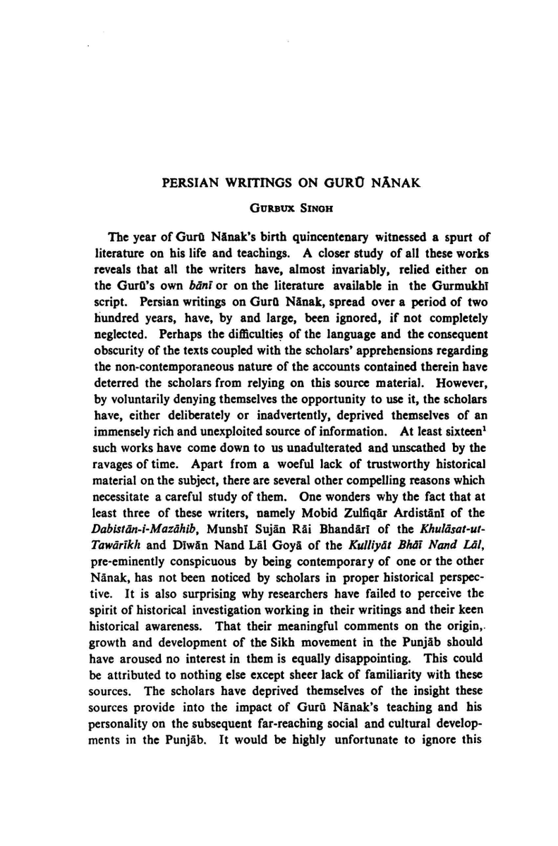 Celebrating the Prakash Purb of Guru Nanak 

Persian Writings on Guru Nanak - Gurbux Singh
sikhdigitallibrary.blogspot.com/2023/09/persia…
#ਗੁਰੂਨਾਨਕ #GuruNanak #गुरुनानक #Sikhs #Sikhism #SikhDigitalLibrary #ਸਿੱਖਡਿਜਿਟਲਲਾਇਬ੍ਰੇਰੀ #PrakashPurb #ਪ੍ਰਕਾਸ਼ਪੁਰਬ #गुरुनानकदेवप्रकाशोत्सव #GuruNanakJayanti
