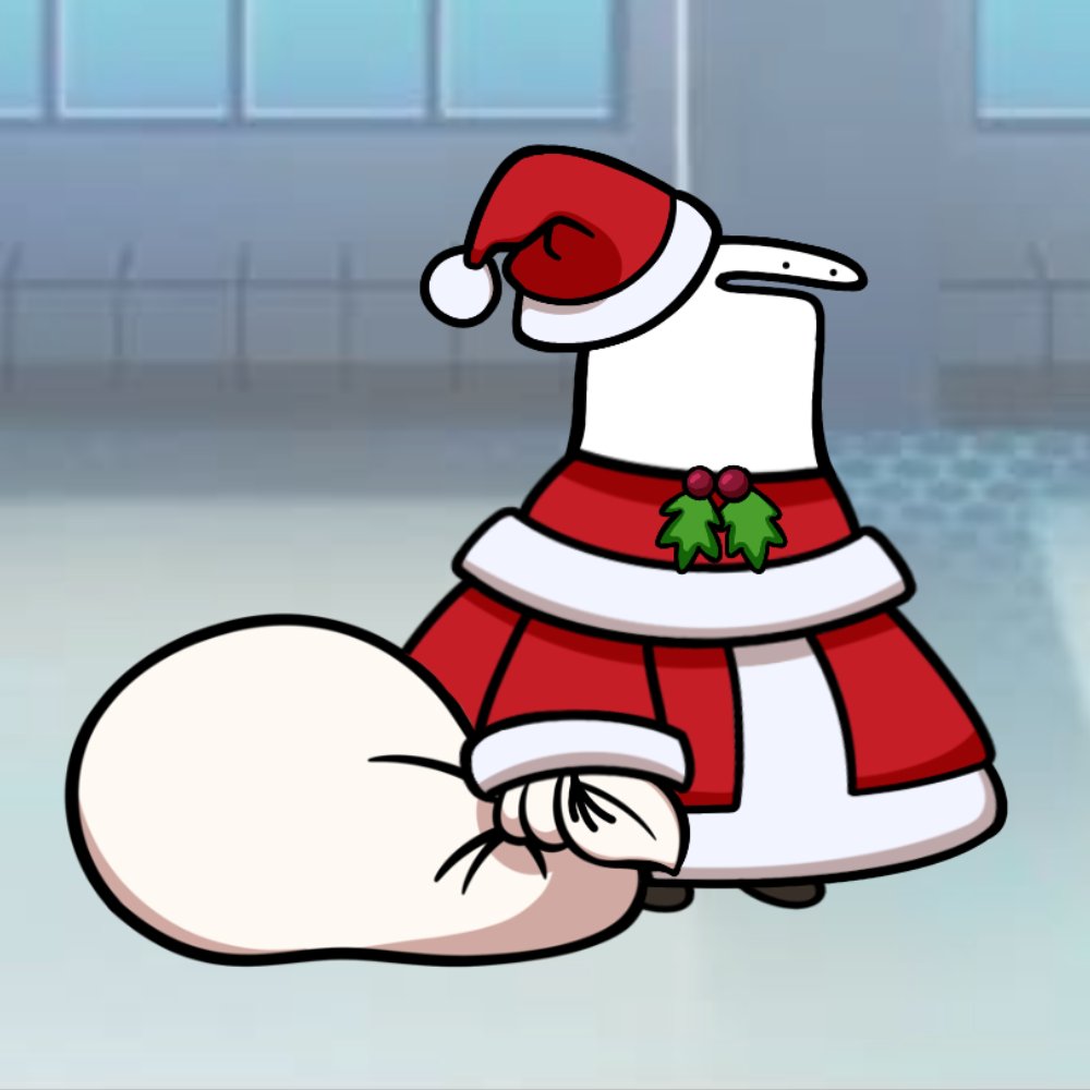 Since its padoru season, my husband asked me what flork would look like as a padoru