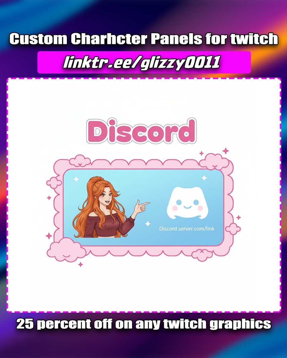 glizzy0011's tweet image. Panel perfection 🩷 Designed a matching set for Discord, Donations, Rules &amp;amp; About sections! COMMISSIONS OPEN → linktr.ee/glizzy0011

#StreamerSetup #PanelDesign #TwitchGraphics