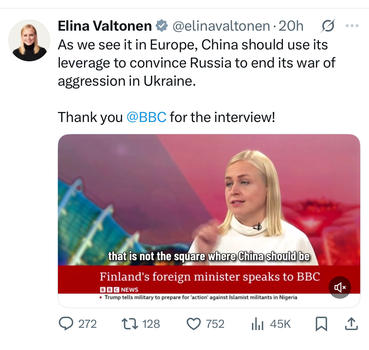 Olihan se varmaan vahinko, että nämä tuli peräkkäin vastaan, mutta nyt ei mene ihan putkeen <a href="/elinavaltonen/">Elina Valtonen</a> ja <a href="/BBC/">BBC</a> .

Ensin Georgian töppäilyt, sakot ja nyt tämä. Milloin Bilderberg Ellu ymmärtää erota?