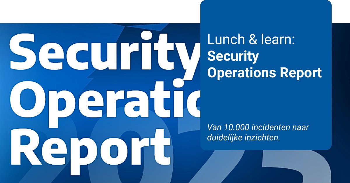 Op 14 november organiseert onze partner Arctic Wolf een interactieve online sessie over Security Operations in de Benelux. Verdiep jij je kennis, dan wij zorgen voor de lunch! Voor meer informatie en aanmelden: loom.ly/sw2HWNs #security #soc