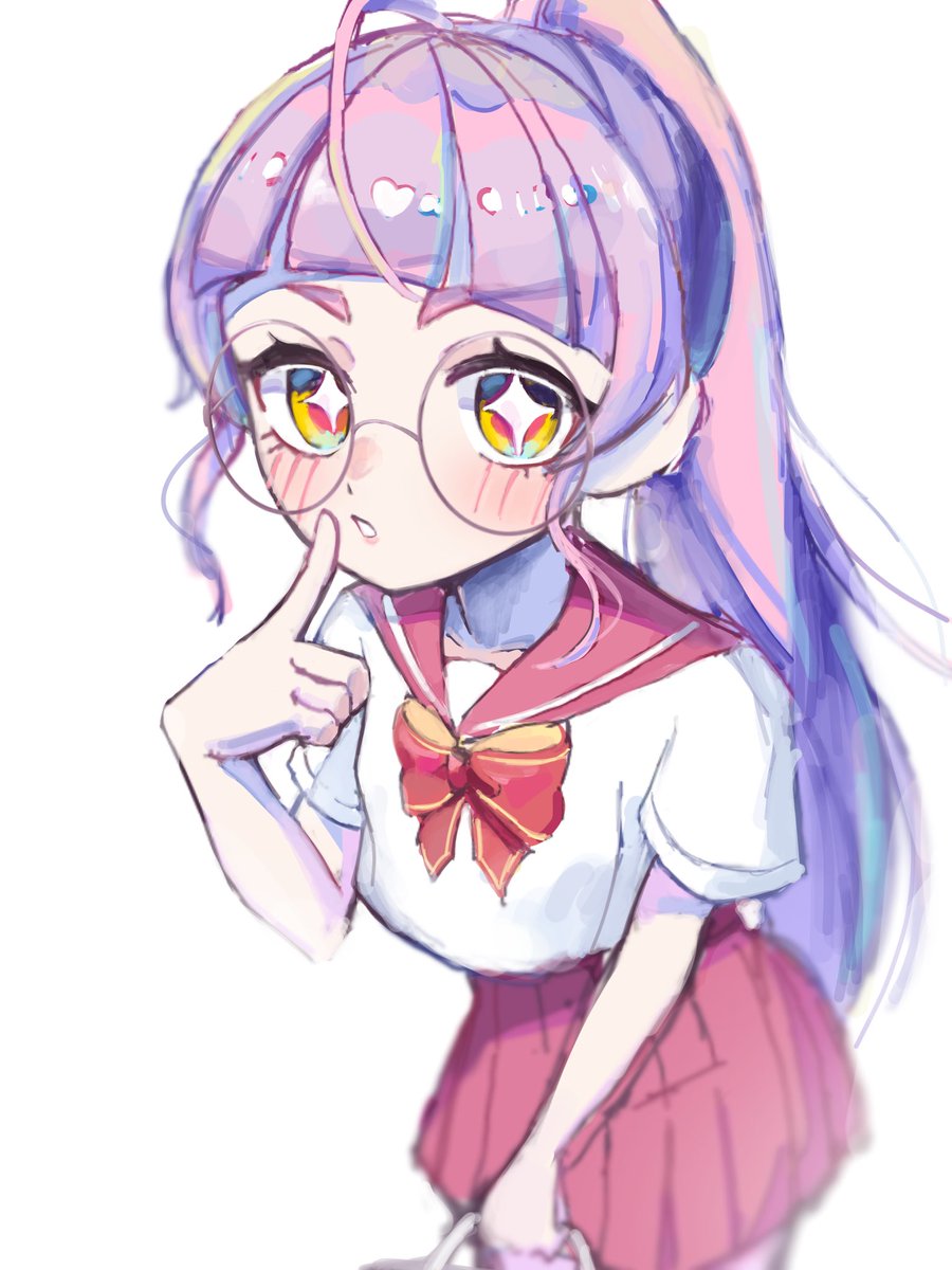 制服キキちゃん 絵のタッチを変えてみました✨ #きききアート