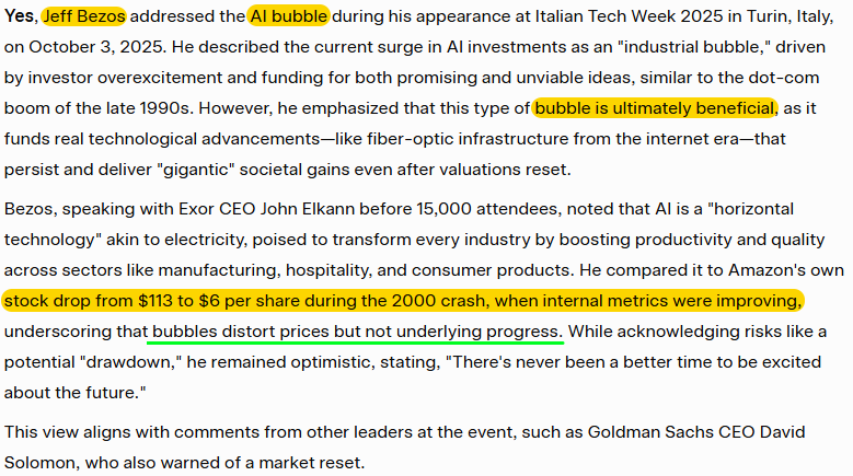 XperimentApp's tweet photo. Valuable take from Jeff Bezos: NOT all bubbles are the same, and builders have a real edge (though first they have to survive!)
@MultiversX $EGLD
@OneDex_X @OneFinityChain $ONE #ONE21
@ProteoDefi https://t.co/8au1g3a7L9