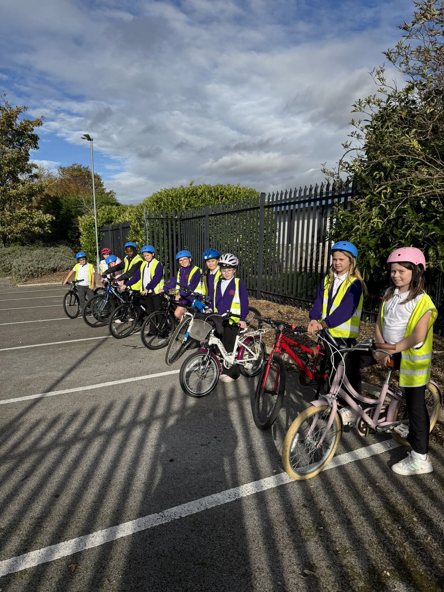 Our bikeability groups have completed their level two qualification out on the roads today. We’ve had a fantastic two days learning how to ride safely out on the streets!