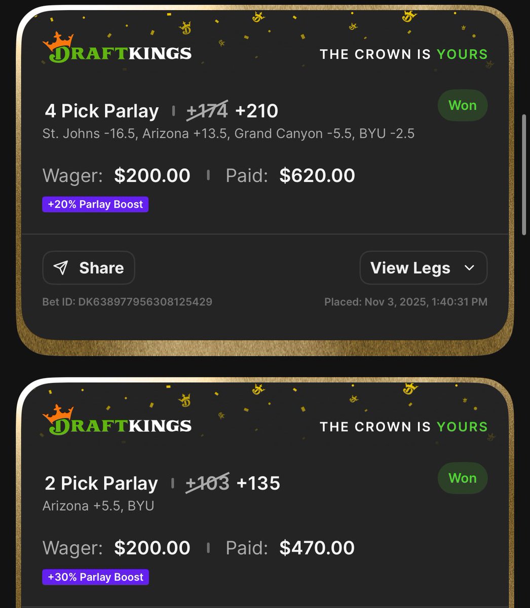 Dr__Parlay's tweet image. 🏀CBB Year to date: 

6-3, +6.5 Units 📈📈

𝙒𝘼𝙉𝙏 𝙏𝙊𝘿𝘼𝙔’𝙎 𝙁𝙐𝙇𝙇 𝘾𝘼𝙍𝘿⁉️

Sending to everyone who 𝘓𝘪𝘬𝘦𝘴 ✅+ 𝘙𝘦𝘱𝘭𝘪𝘦𝘴 “𝘙𝘌𝘈𝘋𝘠” ⬇️

(must be following @Dr__Parlay )