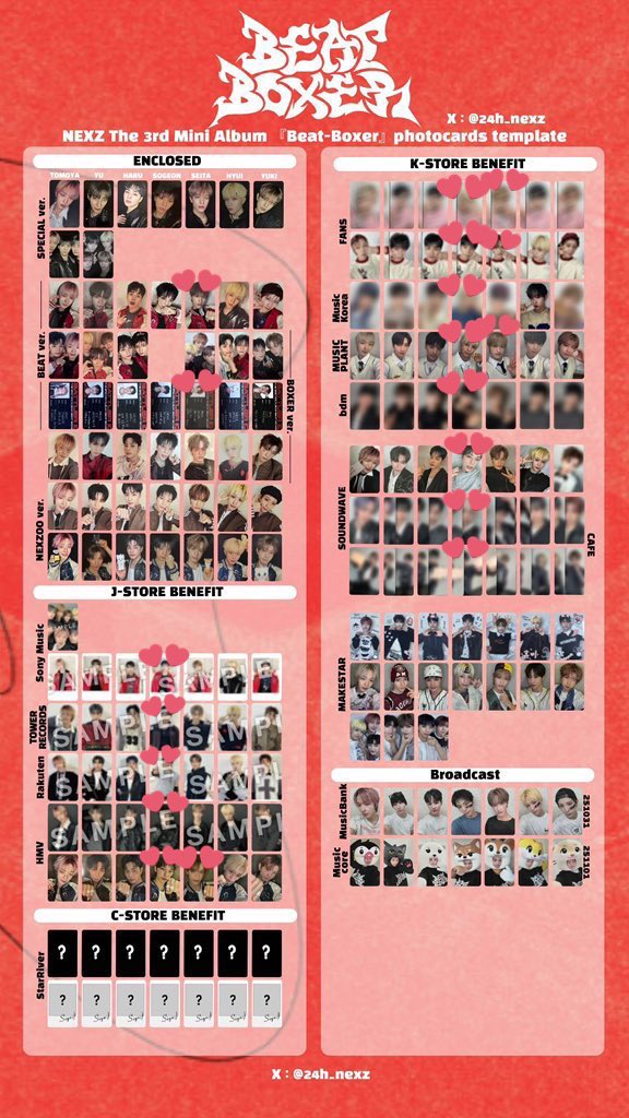 NEXZ トレカ交換 Beat Boxer HMV タワレコ ラキドロ 求 💕のセイタくん