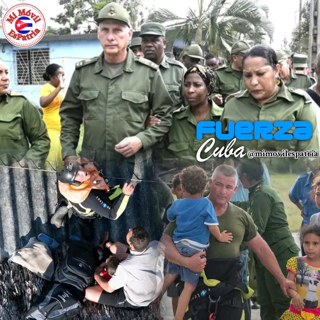 Ante la fuerza del huracán Melissa, el pueblo cubano demuestra una vez más que su mayor poder es la unidad.
Saldremos adelante #FuerzaCuba 
#MiMóvilEsPatria