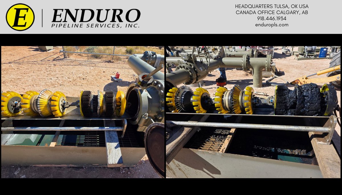 EnduroUSA's tweet image. Clean lines ensure accurate inspection data. Prep is key! 💪📍 Enduro Pipeline Services, Inc. 🌐 enduropls.com #PipelineMaintenance #PipelineIntegrity #ILI #PipelineCleaning #EnduroPipelineServices #PipelineOperations