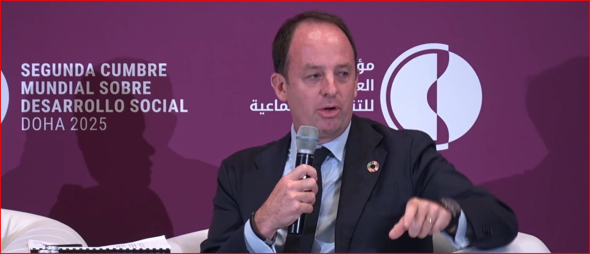 🔴 Live from Doha 🔴
Our “Through the Eyes of the Youth” session is happening now - co-organised with <a href="/ilo/">International Labour Organization</a>, <a href="/UNICEF/">UNICEF</a> &amp; #USP2030 - it puts young people at the centre of shaping inclusive social protection &amp; decent work.

🗣️<a href="/jeanvanwetter/">Jean Van Wetter</a> : “You will not be successful as a