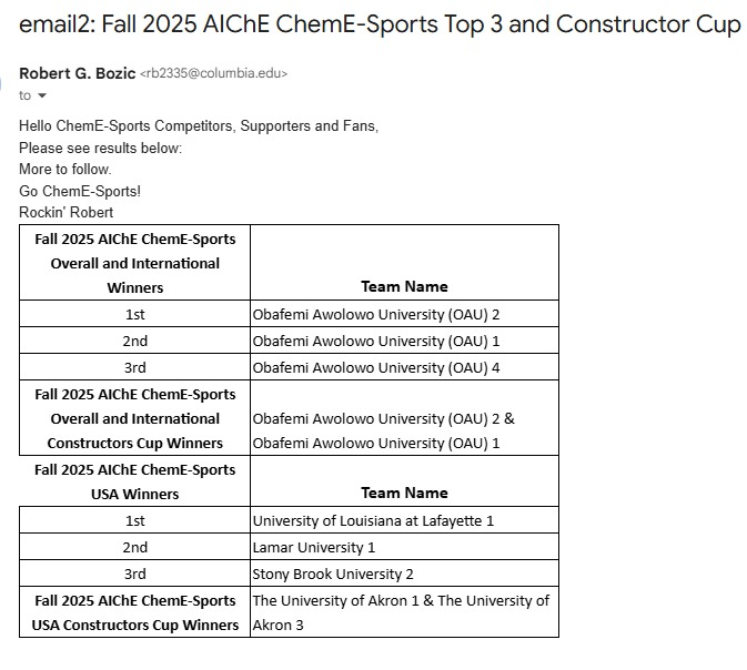 TheGreatestIFE's tweet photo. The Department of Chemical Engineering, Obafemi Awolowo University, once again occupied the top three (and possibly the top four) spots in the AIChE ChemE Sport competition, defeating over 100 teams around the world.

We've done it again. Our usual routine.🔥🔥 https://t.co/a90MCDzEud