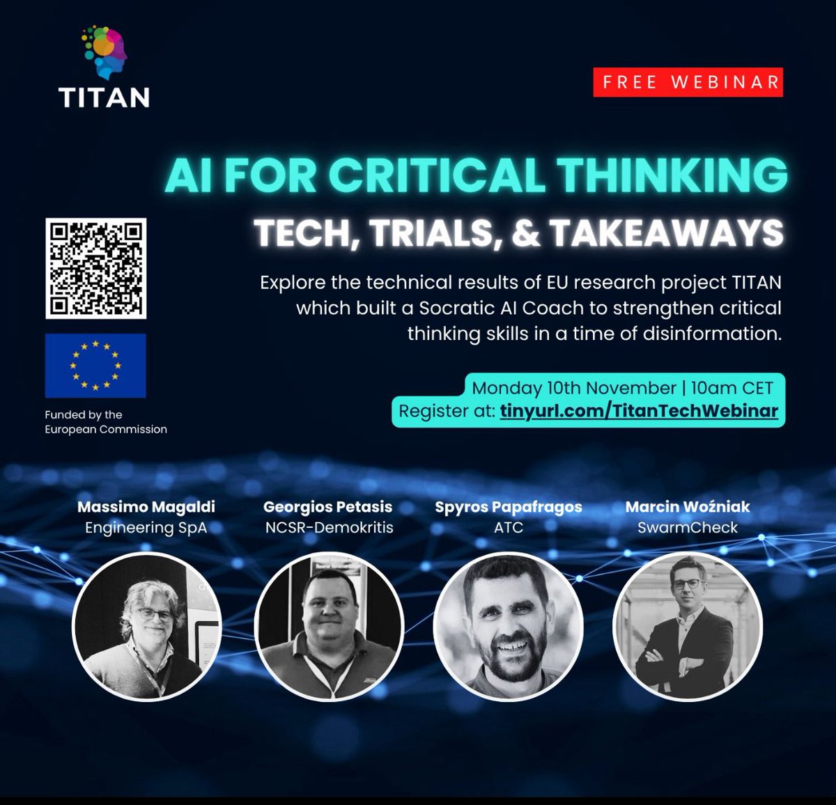 TITAN_Thinking's tweet image. How do you design an AI that asks you to think rather than feed you answers? 

Join our webinar on the 10th Nov - AI for Critical Thinking: The Tech, Trials and Takeaways - to deep dive into our design, pilots and lessons. 

Register - tinyurl.com/TitanTechWebin… 

#AItrust #AIuse