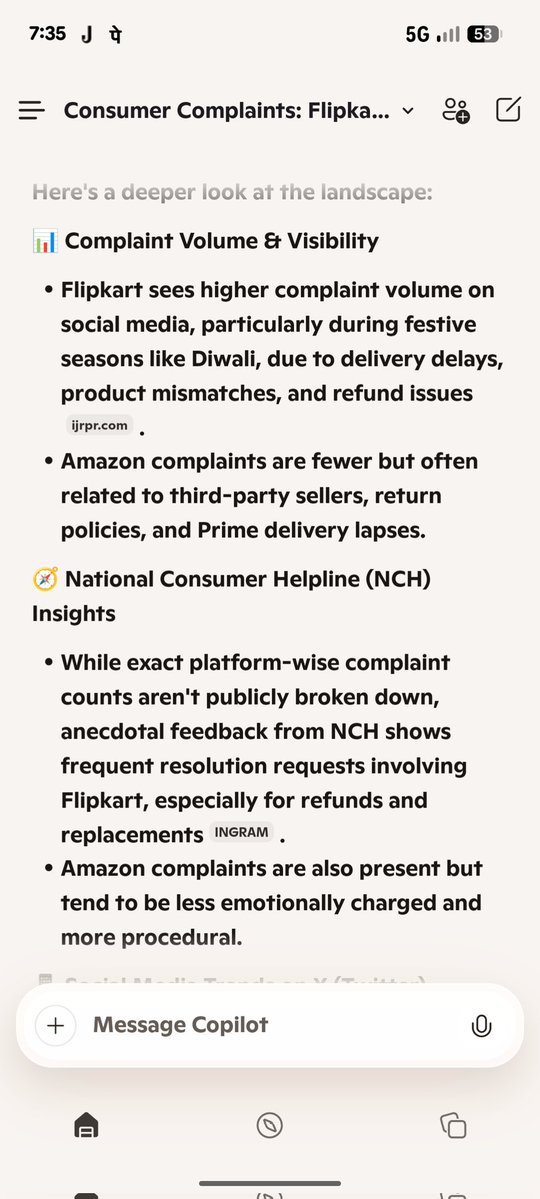 sajaysyadavs's tweet photo. @Flipkart vs @amazonIN 
Resolution Reality  
When it comes to customer support, Flipkart falls flat.  
The image says it all—volume of complaints, lack of resolution, and rising frustration.  
Amazon isn’t perfect, but Flipkart’s silence is louder than any apology https://t.co/DREPvnE0Cx