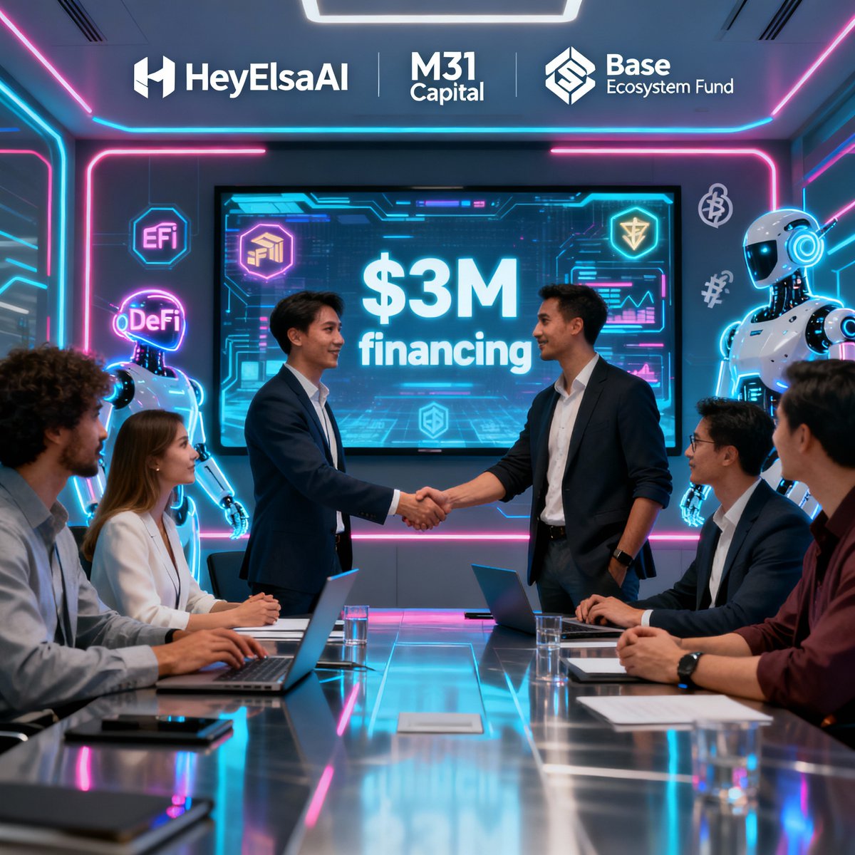Big players backing <a href="/HeyElsaAI/">HeyElsa</a>  👀
$3M raised from M31 Capital + Base Ecosystem Fund (Coinbase)
AI agents are the next wave of DeFi. Don’t sleep on this one 🌊
#DEFİ  #AI #Crypto  #Web3 #Base