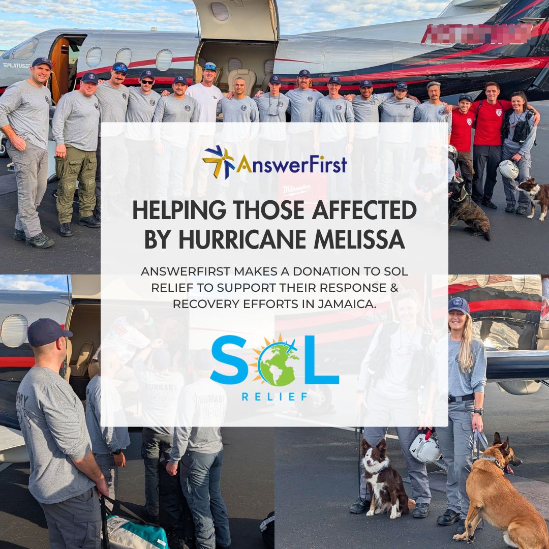 answerfirst's tweet image. Our hearts are with Jamaica and everyone affected by Hurricane Melissa. 

To support response &amp;amp; recovery efforts, we’ve made a donation to @SolRelief! Thanks to their incredible volunteers, Sol Relief reached Jamaica just two days after the hurricane made landfall ❤️✈️
