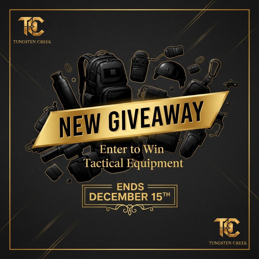 🎉 WINNER ANNOUNCEMENT 🎉

Congratulations to Alen G. from AL. - our latest raffle winner!
Your prize will be on the way. Thank you for being part of the Tungsten Creek Tactical family!

🎄 CHRISTMAS GIVEAWAY ALERT! 🎄

We're doing it again! Enter for your chance to win a Special