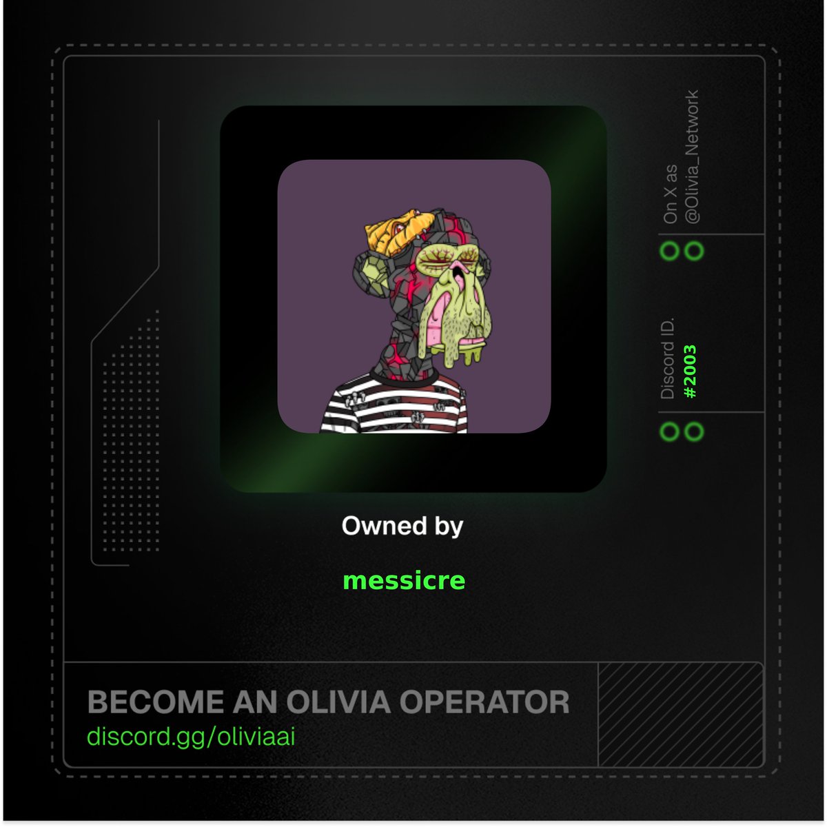 messicre1's tweet photo. I am now licensed to operate in the AI economy. 

Claimed my Olivia Module, the first mark of real AI operators.

 Excited to build the next internet of agents with @Olivia_Network

https://t.co/t7nxngt1Bv https://t.co/pyILBQ0AUA