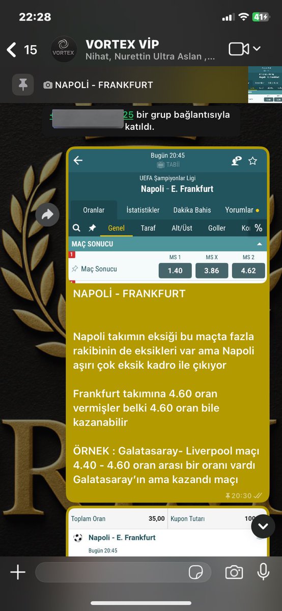 Vortex analiz rahat kazandırdı ✅

Basit bir analiz izlemi ile bastık aldık ✅

What sapp grubumuza gel ✅

chat.whatsapp.com/H5GeHhAd6Fb1WD…