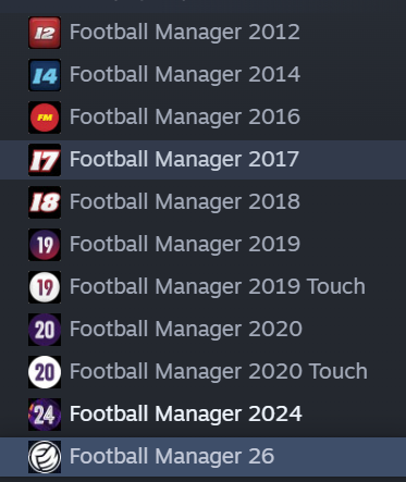 LordTouchM's tweet photo. oh why the fuck is it just football manager 26 not 2026. https://t.co/1P4n9sWSOE
