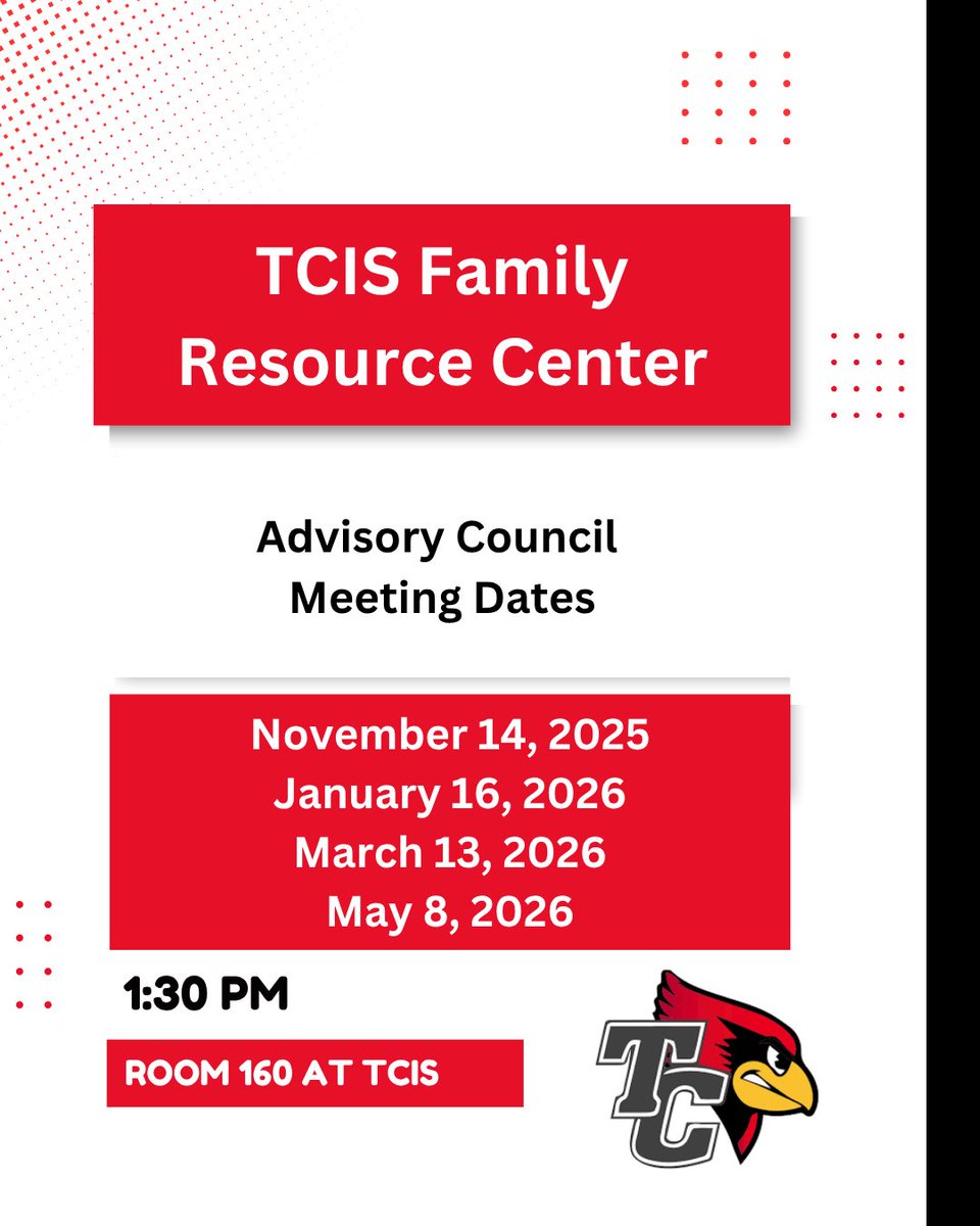 TC_Schools_KY's tweet image. 𝐓𝐂𝐈𝐒 𝐅𝐑𝐂 Advisory Council meeting dates for the rest of the school year! 

#tcpride #tccares #TCFRC