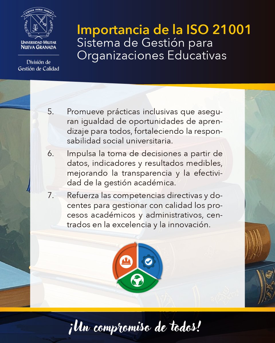 Sistema de Gestión para Organizaciones Educativas

La ISO 21001 promueve la mejora continua en los procesos académicos y administrativos, asegurando una educación de calidad, inclusiva y centrada en el aprendizaje.