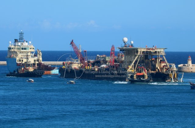 Shipguru's tweet photo. #norwegianbuilt #offshoretug_supplyship #SEA_BANCKERT #towing #pipeburyingvessel #CASTORO_10 #leaving #grandharbourmalta during her #maidencall #bound to #bourifield, #Libya - 04.11.2025 - https://t.co/nfgboxc3g3 - NO PHOTOS can be used or manipulated without our permission https://t.co/7HEGdhwNEx