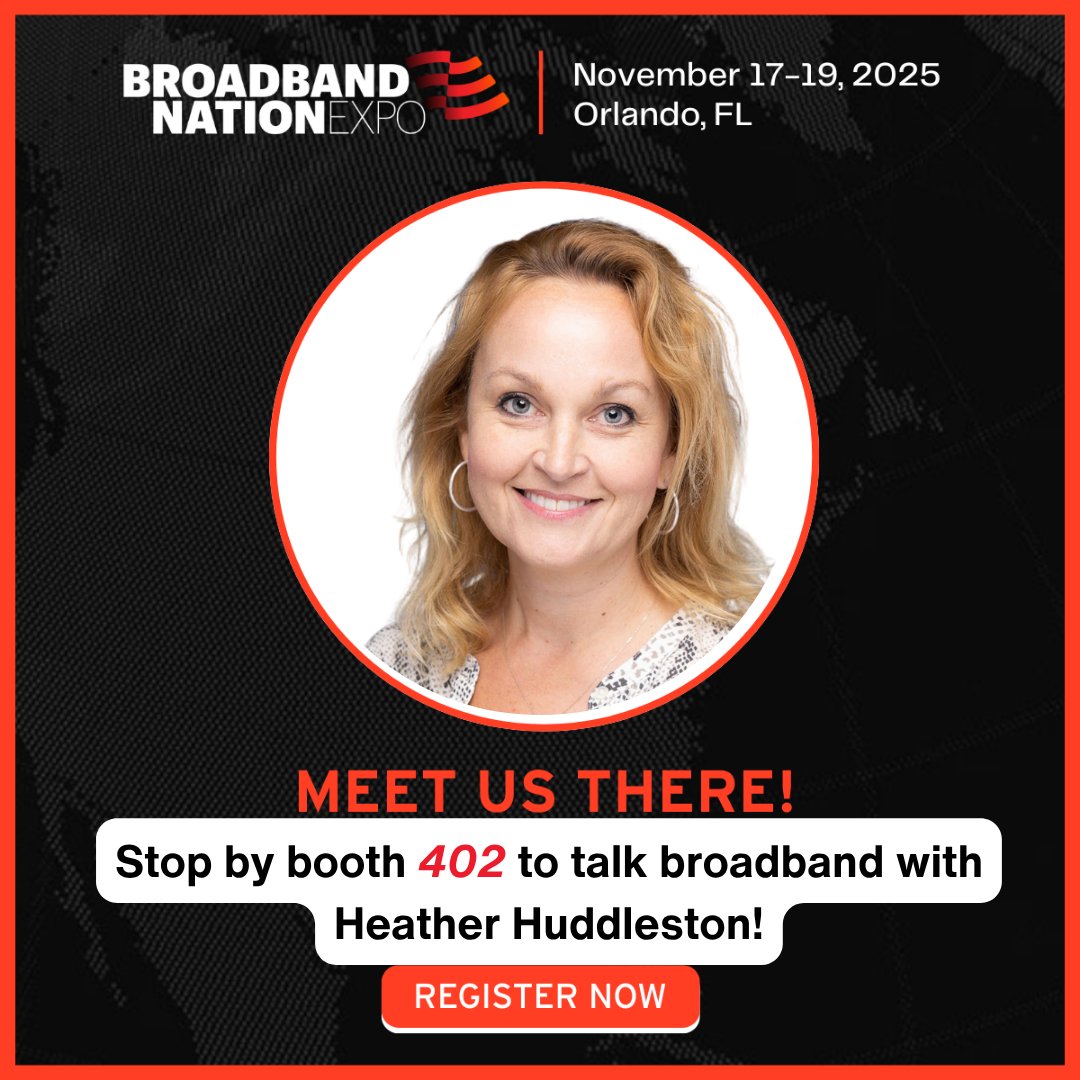 #ConnectedNation is excited to exhibit at Broadband Nation Expo 2025 in Orlando, FL, November 17-19! Stop by our booth to see how we’re accelerating broadband deployment nationwide.

REGISTER HERE: bit.ly/4oryE50 #BroadbandNationExpo 🛜