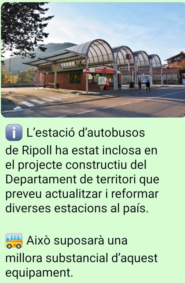 <a href="/JuntsRipoll/">Junts Ripoll</a> <a href="/JuntsGirona/">Junts per Catalunya Girona-Vegueria 🎗</a> Gràcies <a href="/JuntsParlament/">Junts Parlament</a> <a href="/JuntsGirona/">Junts per Catalunya Girona-Vegueria 🎗</a> pel seguiment d'aquest projecte pendent des de 2022.